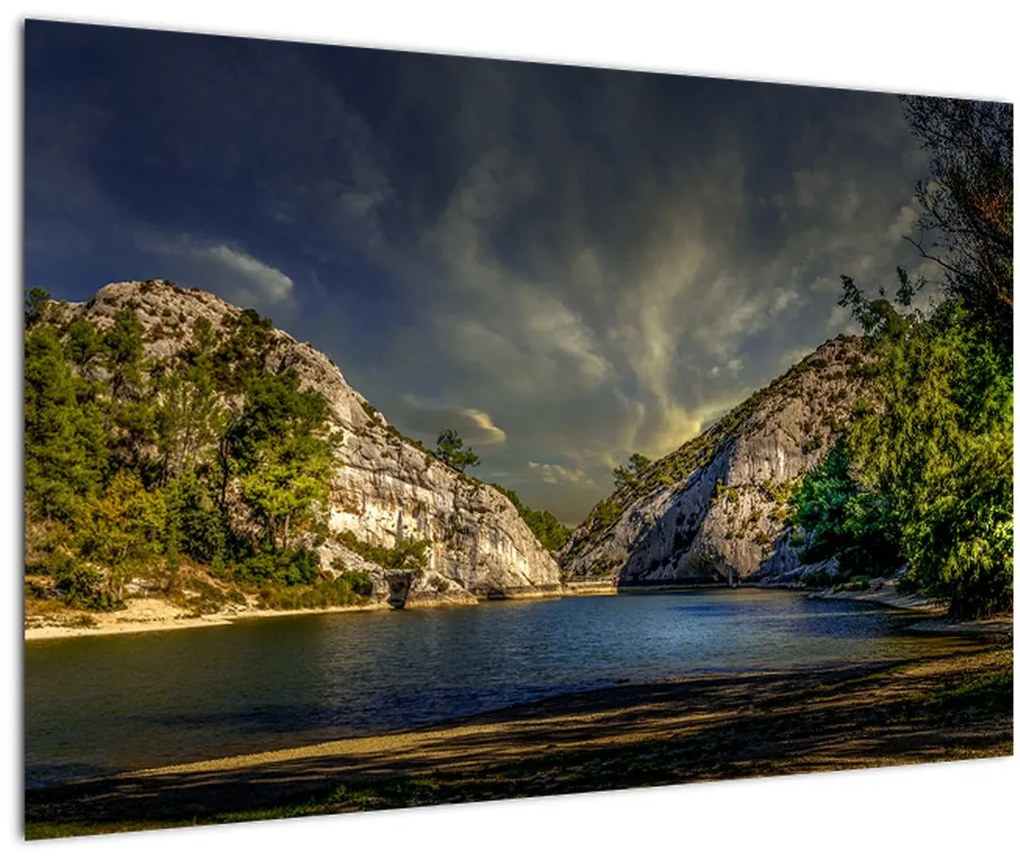 Tablou peisajului cu lac (90x60 cm)