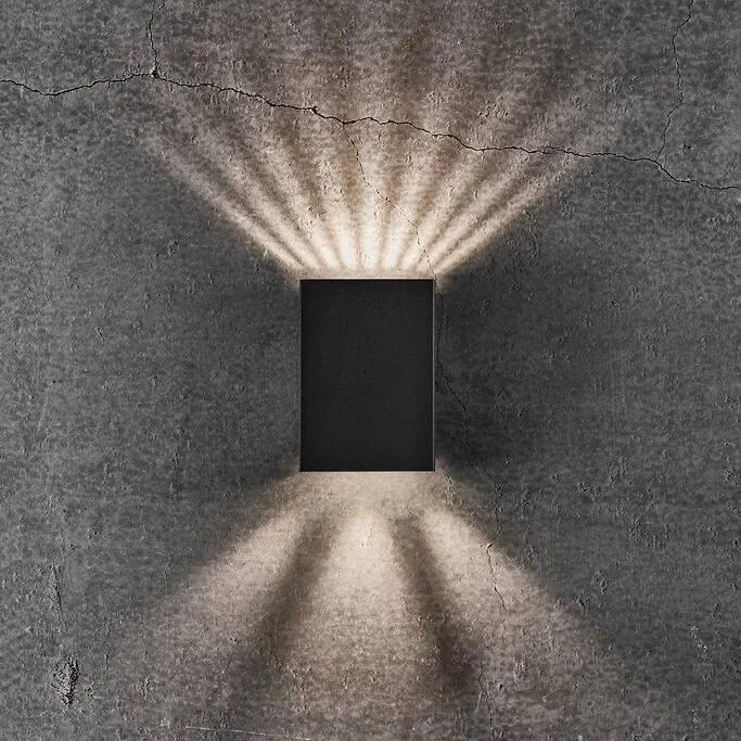 Aplica LED exterior cu iluminat up/down IP54 Fold 10 negru 2019041003 NL