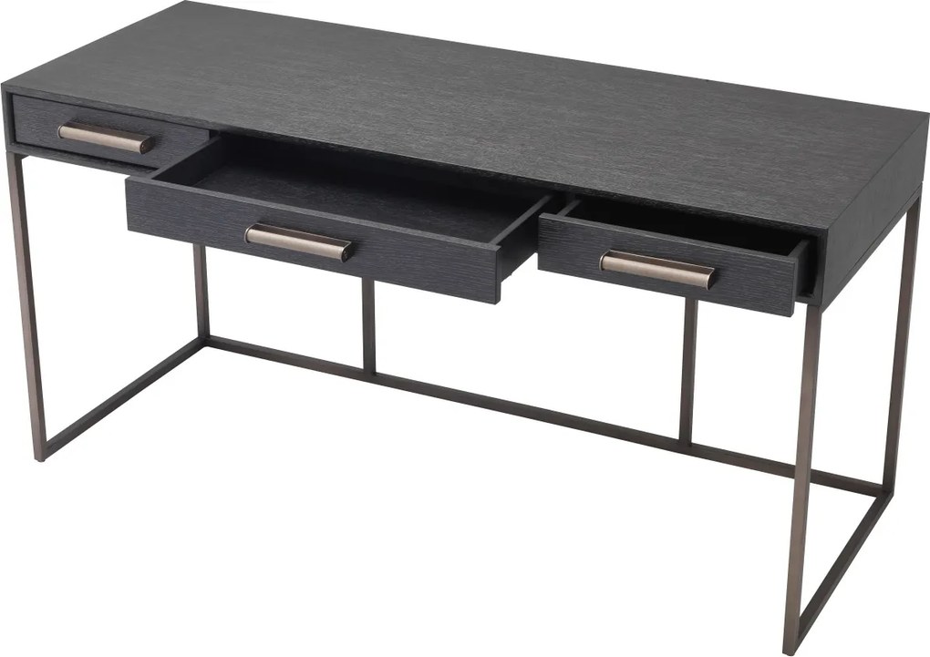 Birou design elegant LUX Larsen, gri carbune 114215 HZ