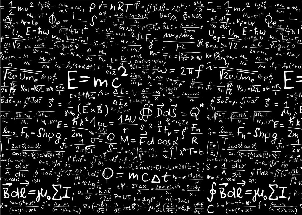 Tablou pe sticlă - Matematică (70x50 cm)