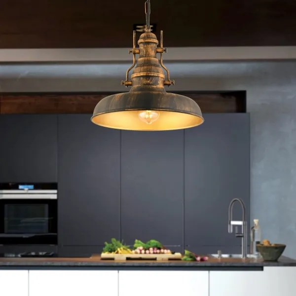 Lustră pe lanț 1xE27/40W/230V bronz