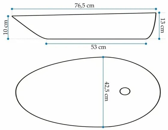 Lavoar pe blat Rea Greta 76,5 cm