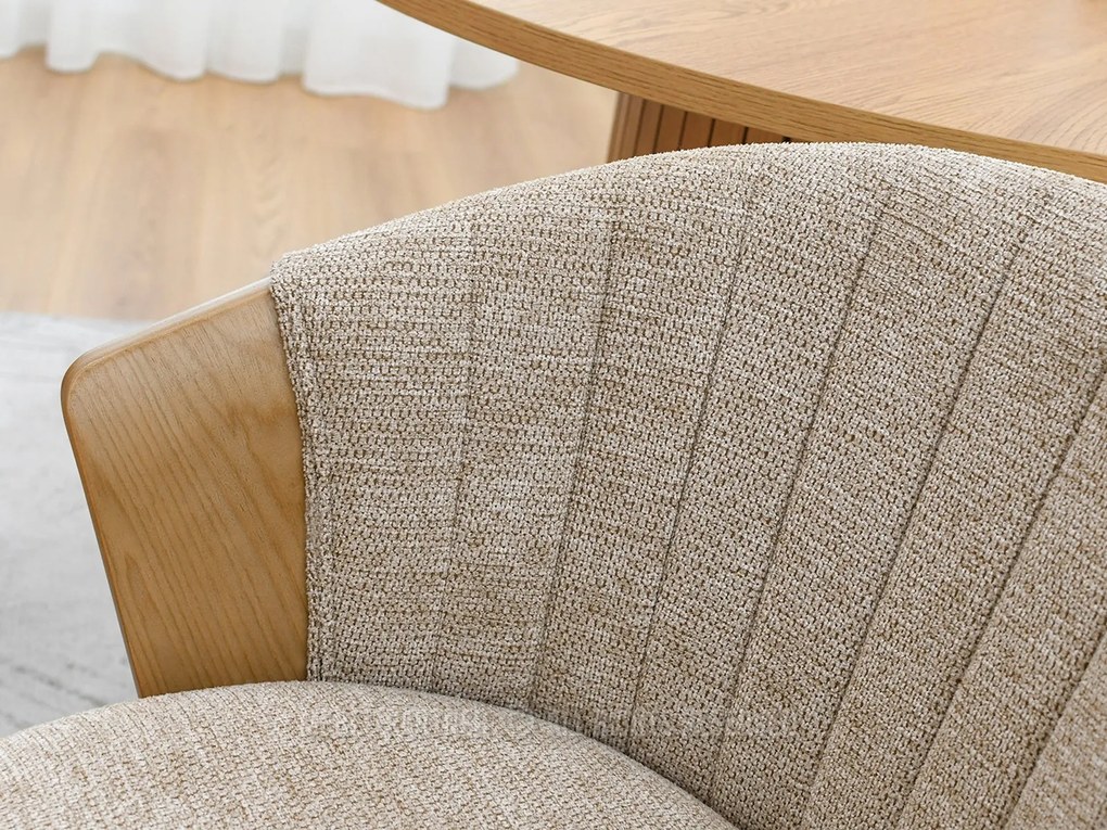 Scaun Gurman (bej + stejar). Promo -8%. 1111074