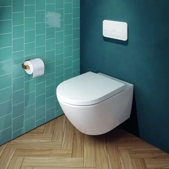 Vas WC suspendat Villeroy &amp; Boch, Subway 3.0, 56x37cm, TwistFlush, 4670T0T2