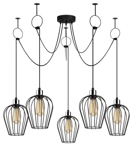 Lustră pe cablu TEL 5xE27/40W/230V