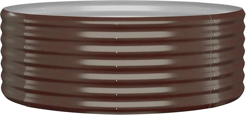vidaXL Jardinieră grădină maro 100x100x36 cm oțel galvanizat
