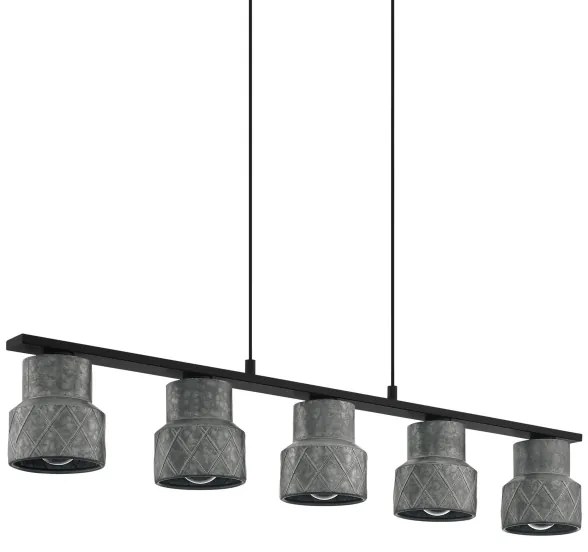 Eglo 39855 - Lustră HILCOTT suspendată pe cablu, 5xE27/40W/230V