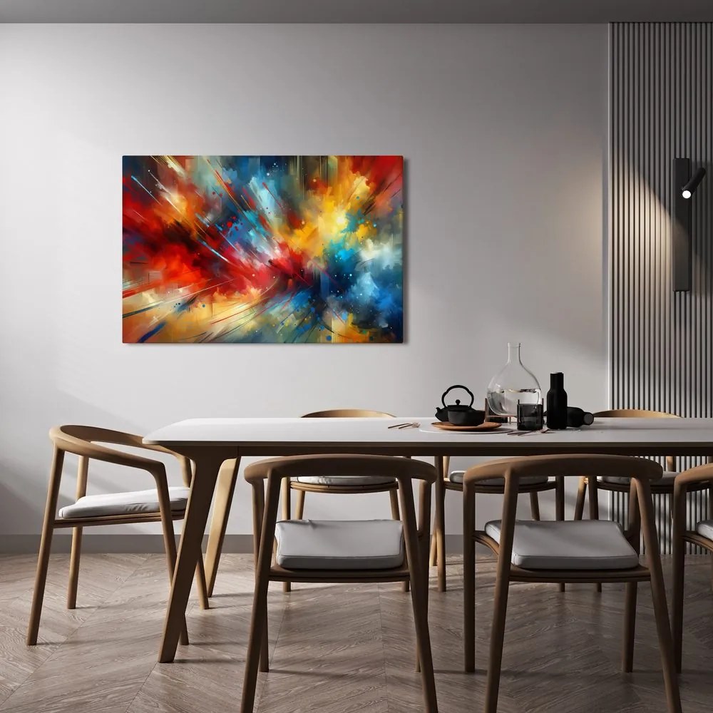 Tablou explozie de energie colorată