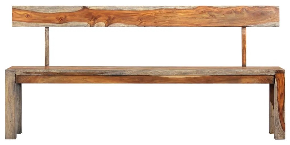 248010 vidaXL Bancă, gri, 160 cm, lemn masiv de sheesham