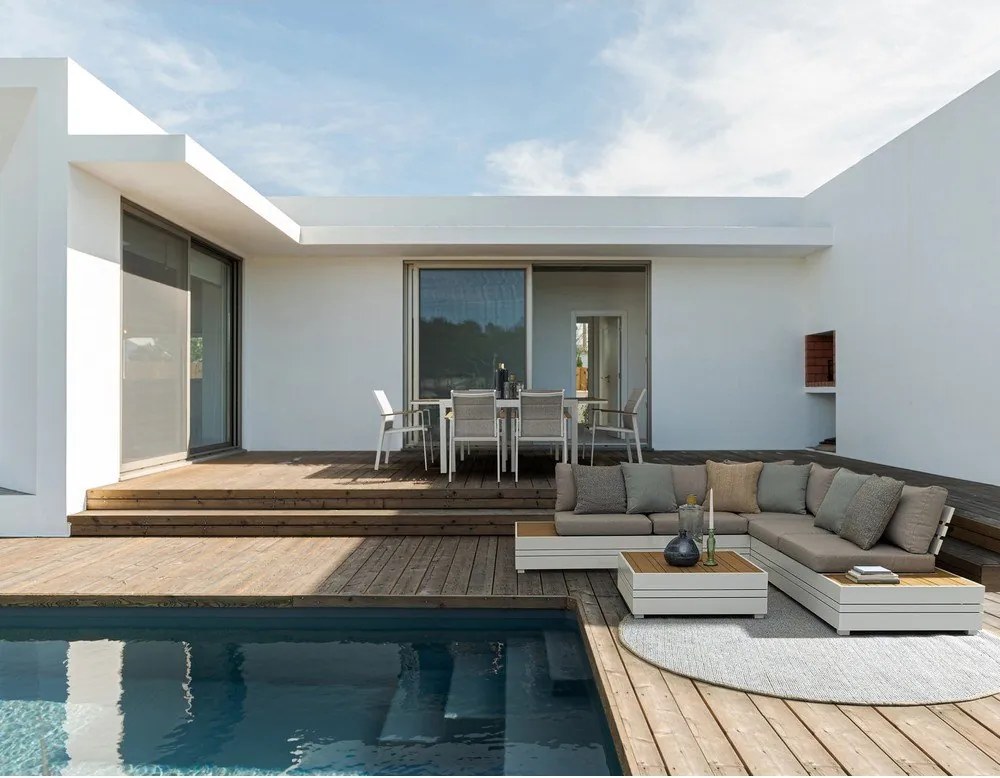 Masă de grădină din aluminiu 90x140 cm Elias – Bizzotto