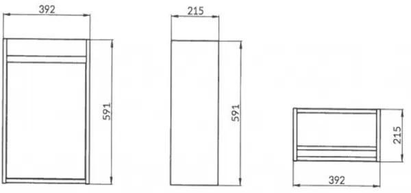 Cersanit S924-001 - Corp pentru lavoar CREA 39,2x21,5 cm, alb