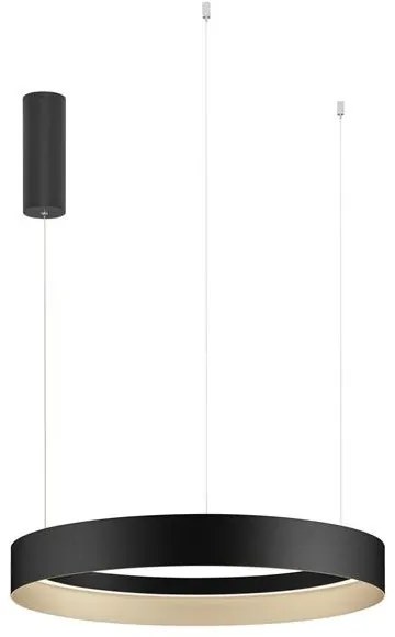 Lustra circulara aluminiu negru/auriu LED CCT LUMIA 60cm