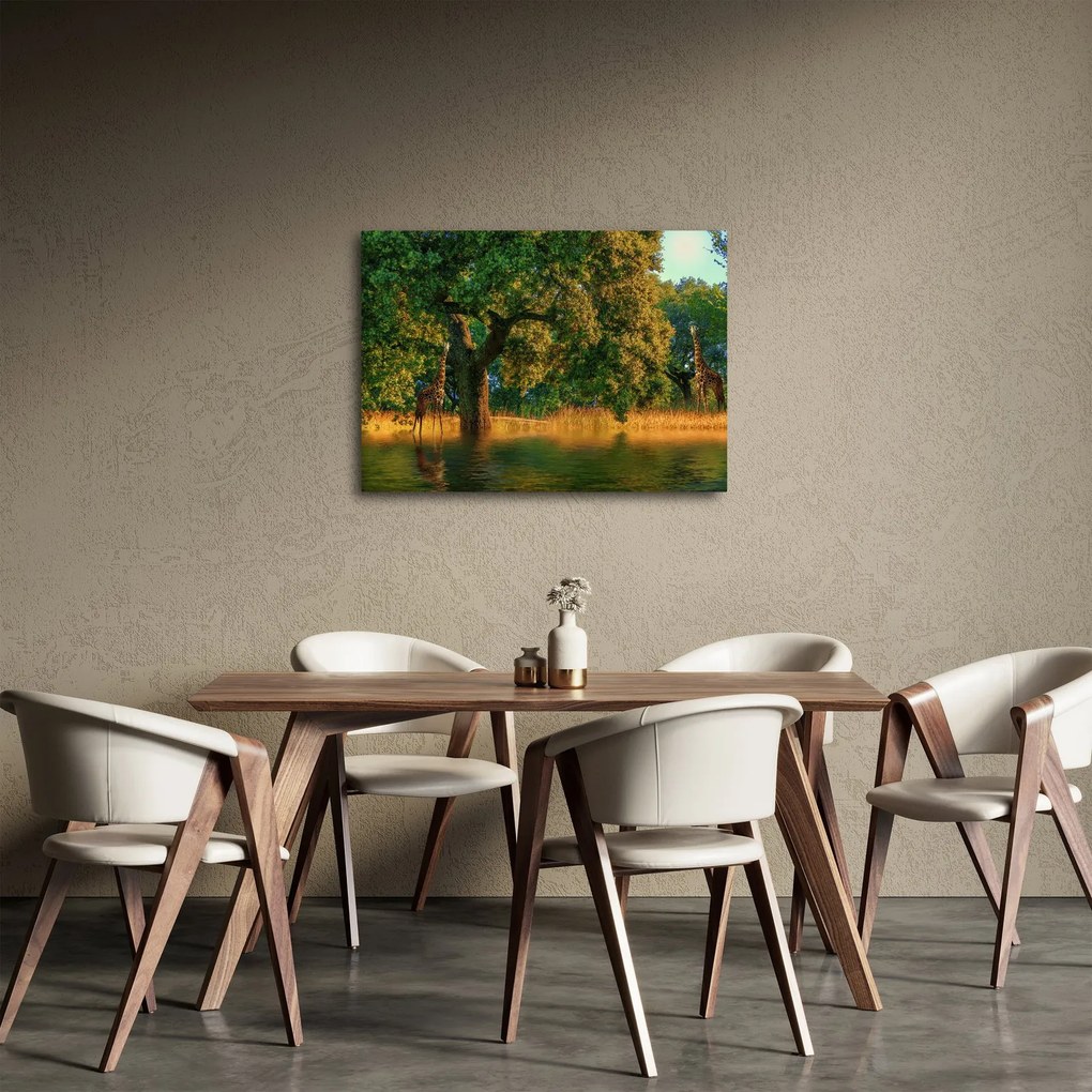 Tablou cu girafe în natură (70x50 cm)