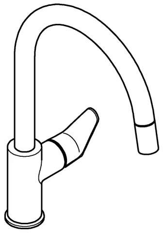 GROHE 30562000 - Baterie pentru chiuvetă START CURVE 357 mm, crom lucios