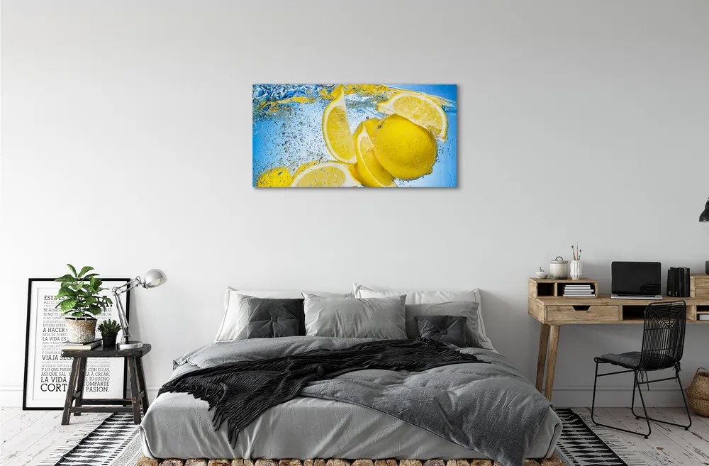 Tablouri canvas Lemon în apă