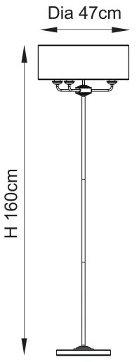 Lampadar Endon 110724 HIGHCLERE 1xE14/40W/230V bej/alamă