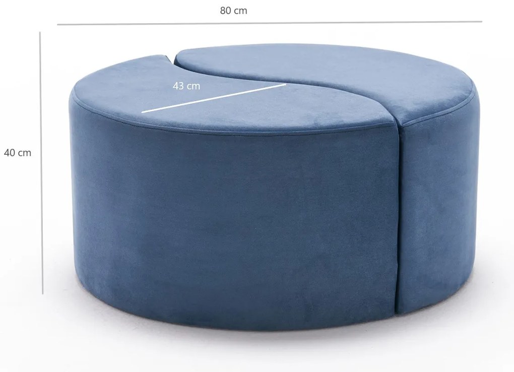 Taburet Alis Pouf albastru