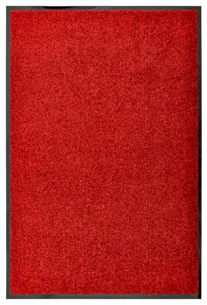 vidaXL Covoraș de ușă lavabil, roșu, 60 x 90 cm