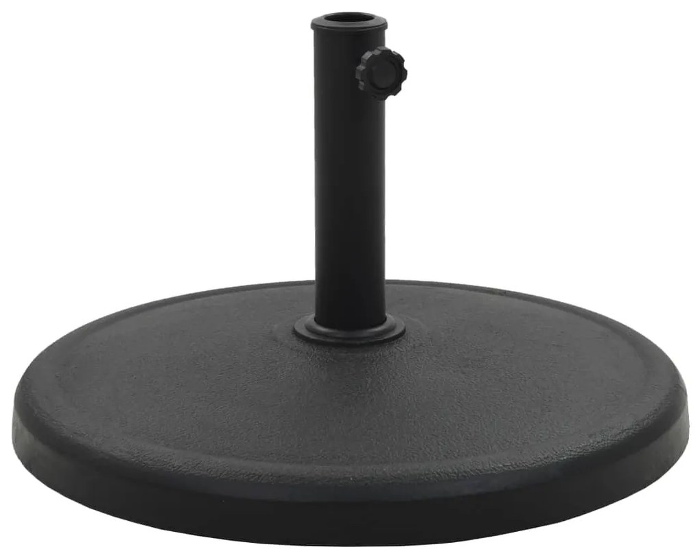 vidaXL Suport umbrelă de soare, negru, 19 kg, polirășină, rotund