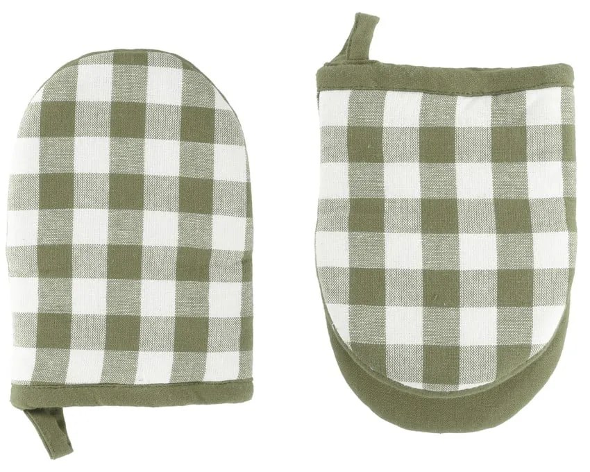 Set de mănuși de bucătărie 2 buc. din bumbac Gingham – Tiseco Home Studio