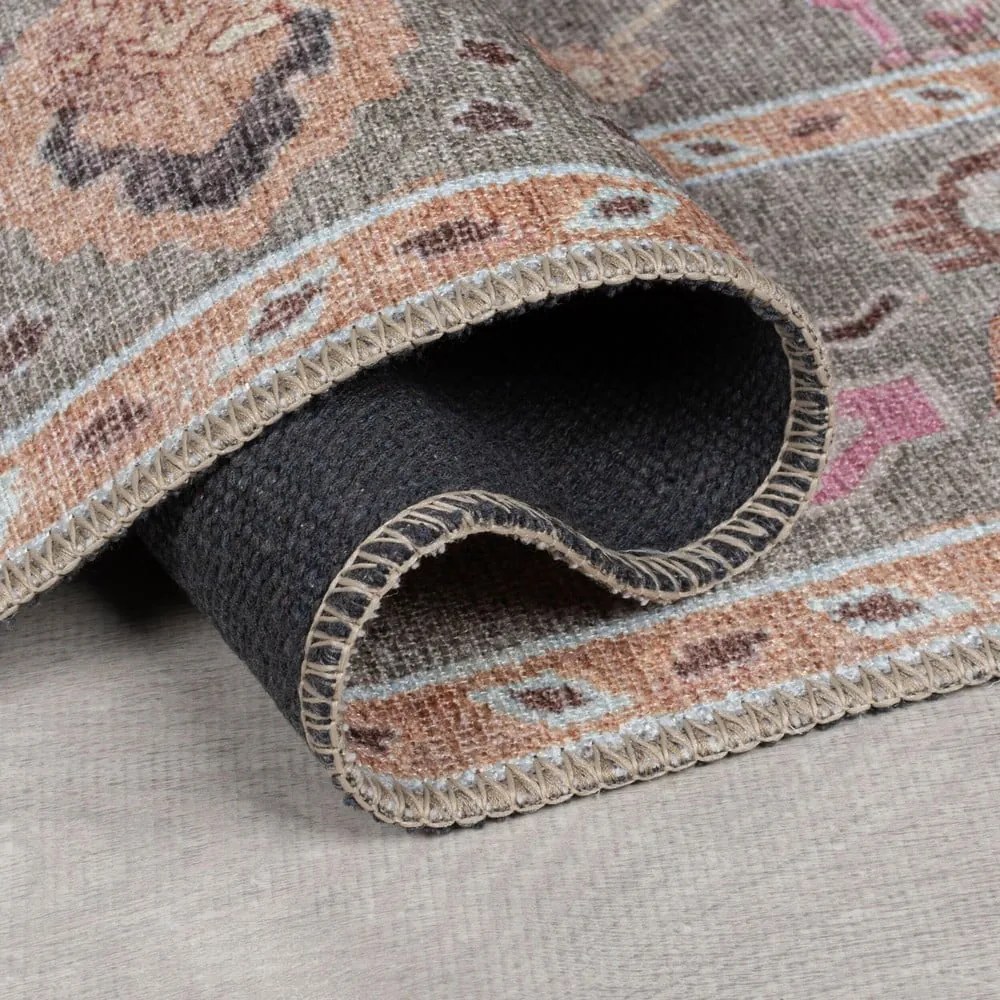 Covor verde deschis lavabil 190x290 cm Una Floral – Flair Rugs