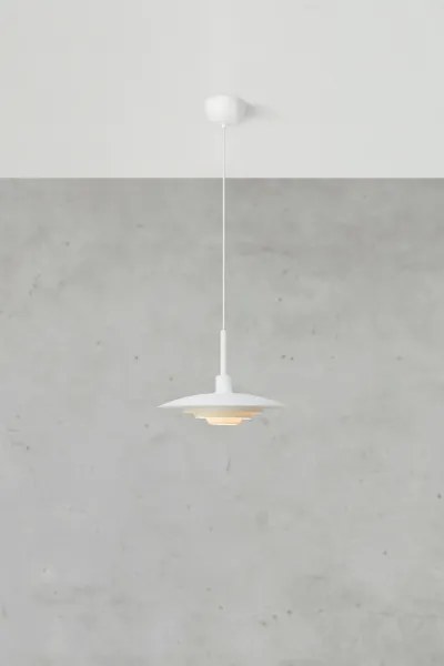 Markslöjd 108874 - Pendul pe cablu PINY 1xE27/60W/230V Ø 35 cm alb