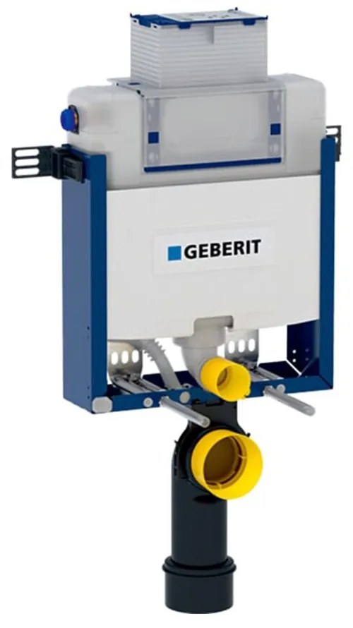 Rezervor incastrat Geberit Omega cu cadru Kombifix pentru wc suspendat 82 cm, montaj in caramida, inaltime redusa