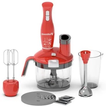Blender 4 in 1 Hausberg HB-7710RZ, capacitate bol 1.5 l, 1500 W, functie turbo, Roz