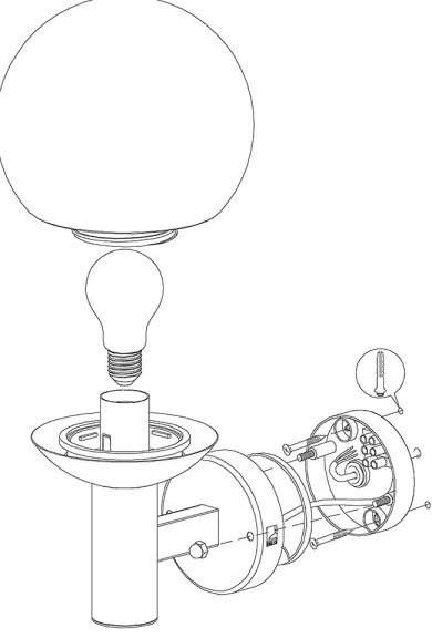 Eglo 97247 - Aplică LED de exterior NISIA-C 1xE27/9W/230V IP44
