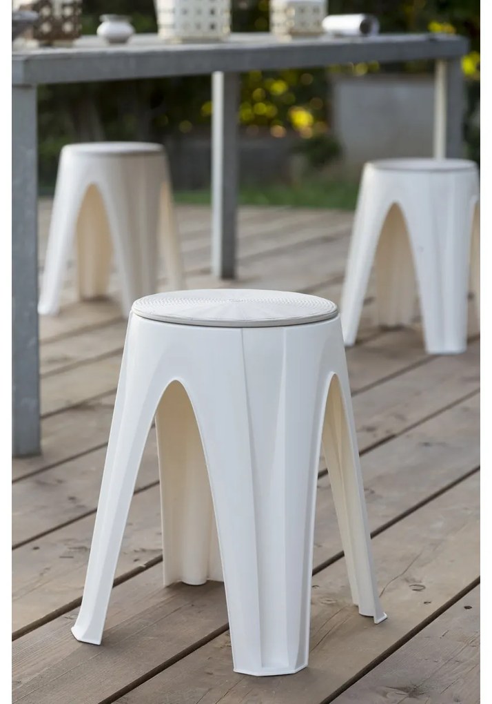 Scaun rotativ Girotondo alb, 35 x 35 x 45,5 cm