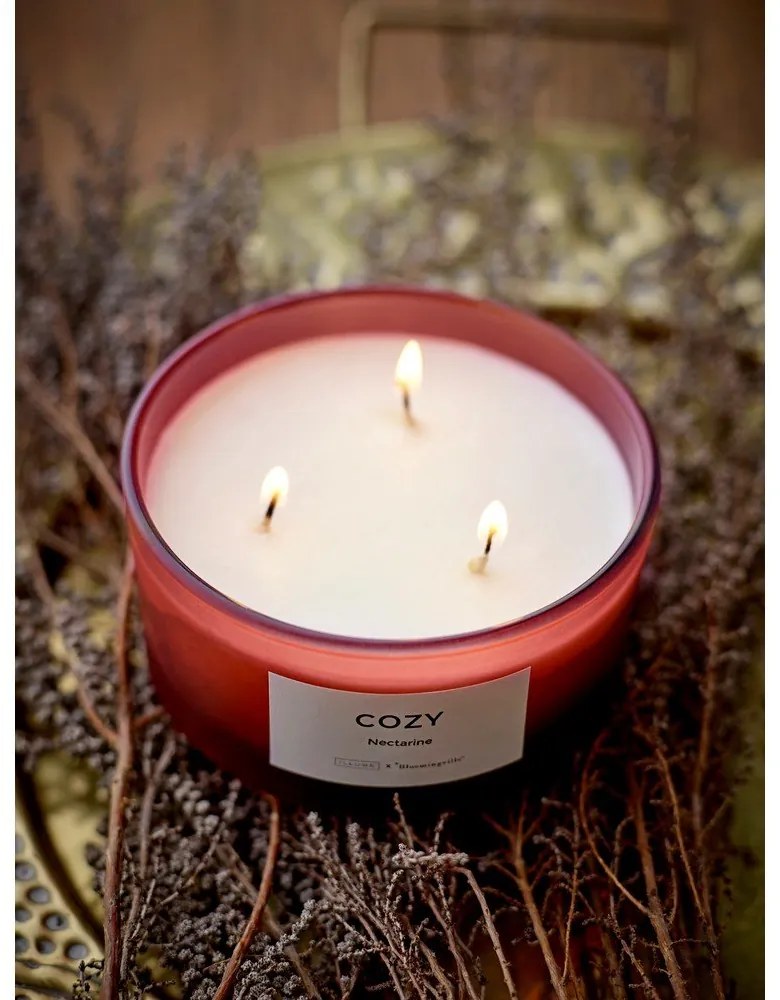 Lumânare parfumată timp de ardere 25 h Cozy Nectarine – ILLUME x Bloomingville