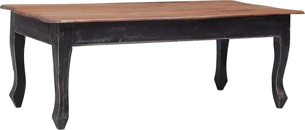 vidaXL Măsuță de cafea, 120 x 60 x 45 cm, negru, lemn masiv de mahon