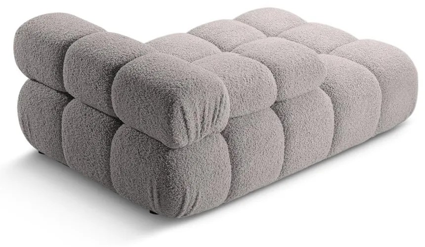 Modul pentru canapea modulară gri deschis cu tapițerie din țesătură bouclé (cu colț pe partea stângă ) Bellis – Micadoni Home