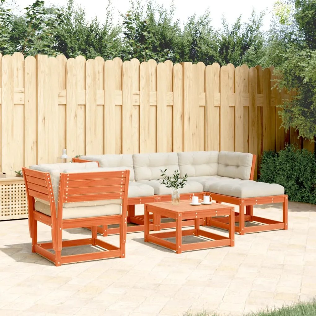 vidaXL Set mobilier de grădină cu perne, 5 piese, lemn masiv de pin