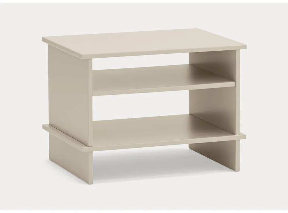 Noptieră crem cu rafturi Inari – Teulat