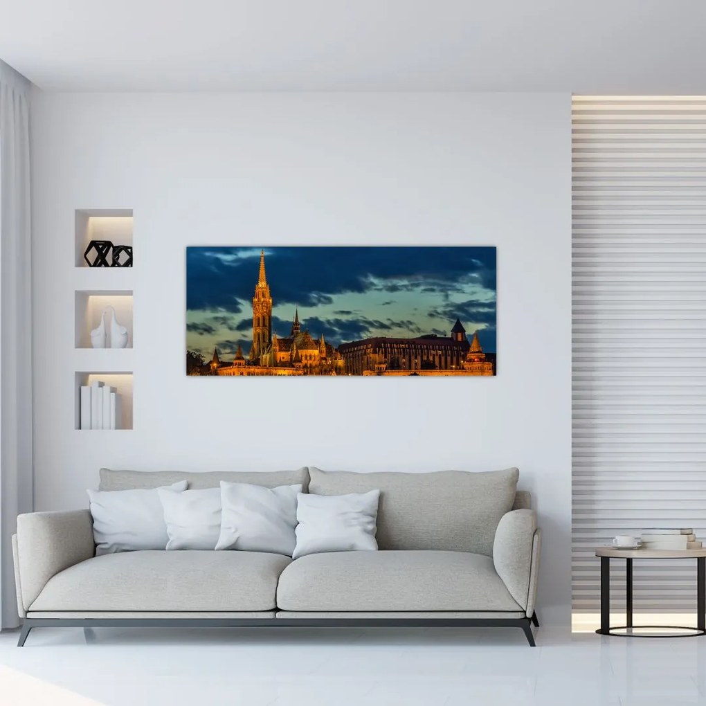 Tablou cu construcție iluminată (120x50 cm)