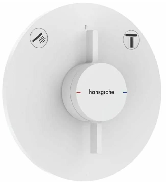 Baterie dus incastrata alb mat Hansgrohe DuoTurn S 2 functii