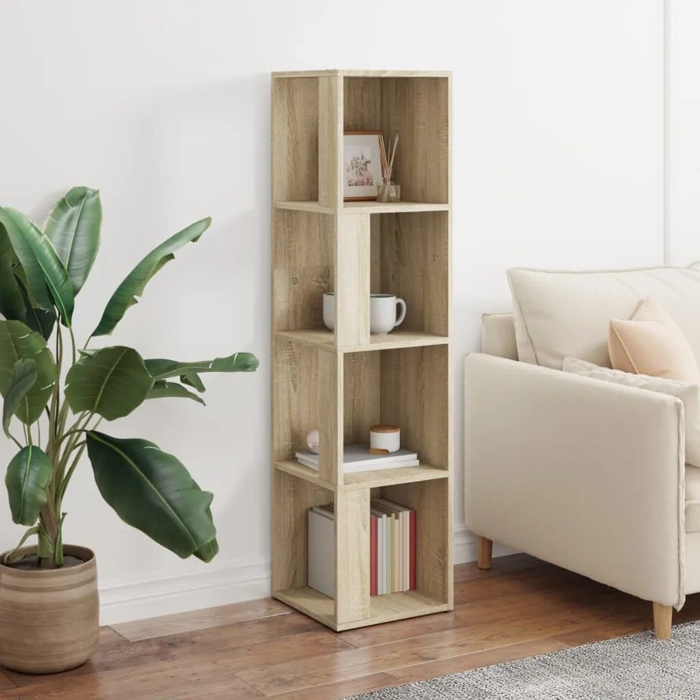 Dulap de colt, stejar sonoma, 33x33x132 cm, PAL 1, Stejar sonoma, 33 x 33 x 132 cm