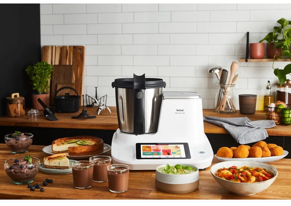Robot de bucătărie alb/argintiu Click and Cook – Tefal