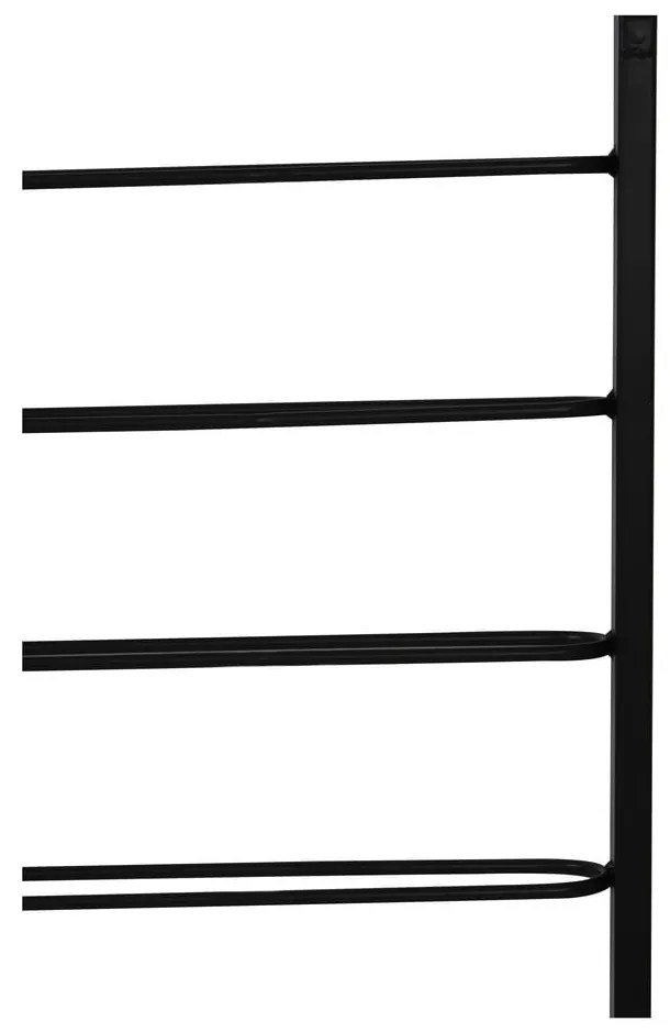 Raft pentru sticle de vin negru pentru perete din metal 42x120x6 cm Macaben – Light &amp; Living