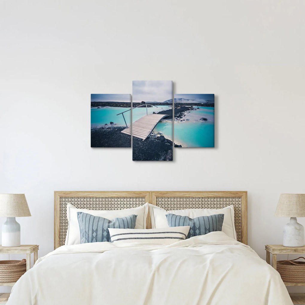 Tablou cu pod din lemn (90x60 cm)