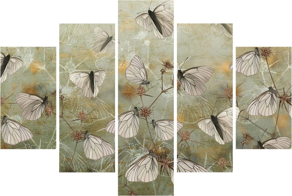 Tablou - Vintege fluturi (150x105 cm)