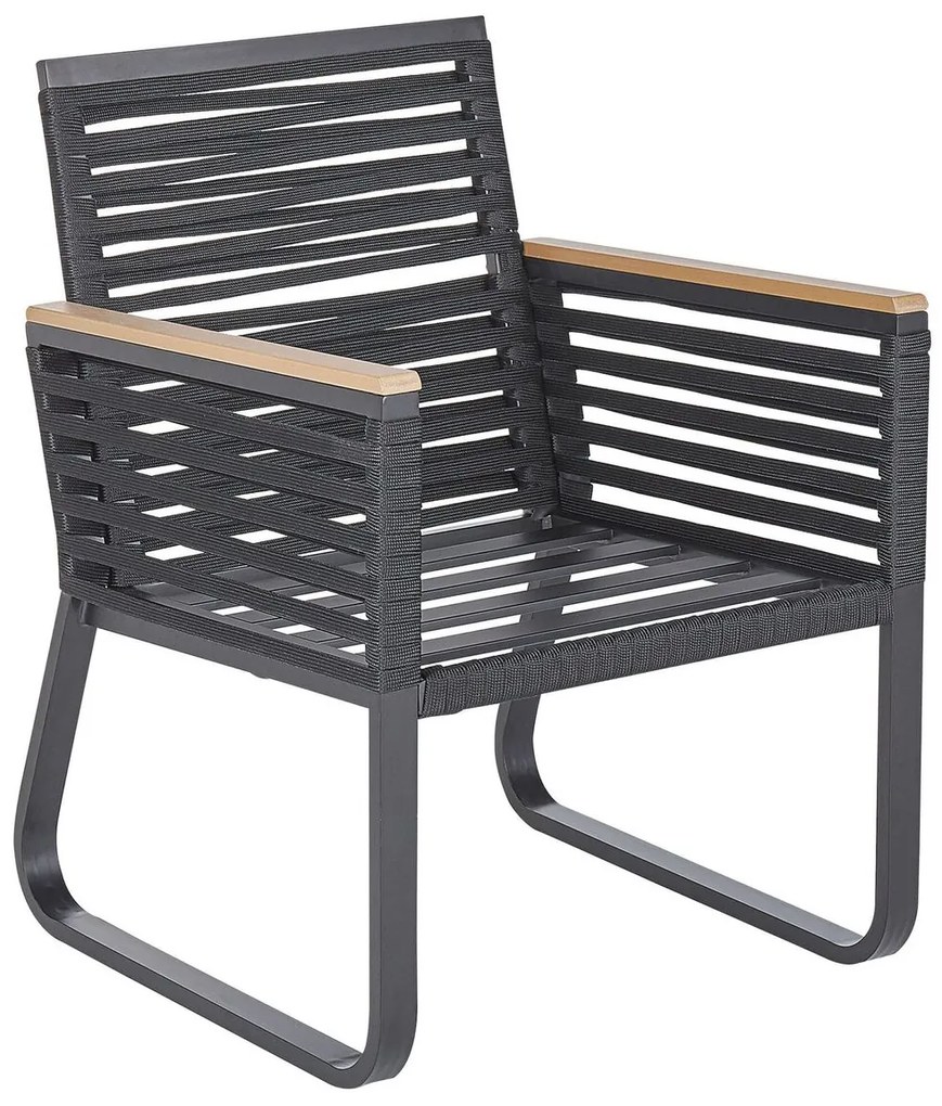 Set 2 buc. scaune de grădină Carisa (negru). 1035760
