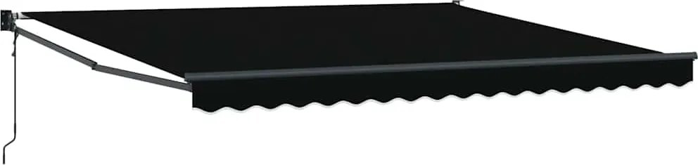 vidaXL Cortina Retractabilă Negru 400 × 300 cm Poliester și Aluminiu