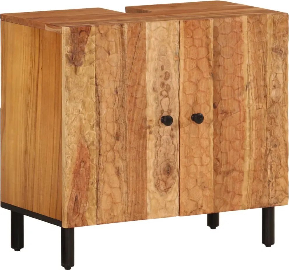 vidaXL Dulap pentru chiuveta de baie, 62x33x58cm, lemn masiv de acacia