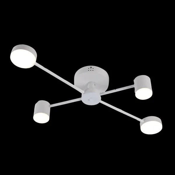 Lustră LED Modernă Alb 9029-4 – Ventilator Și Iluminare Eficientă, Ideală Pentru Living De Lux