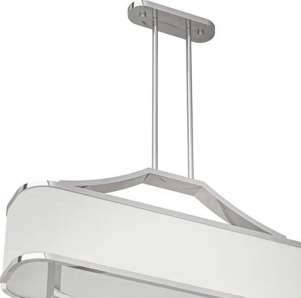 Open Design OR84849 - Lustră pe tijă GERDO OVALE 6xE14/12W/230V crom lucios/alb