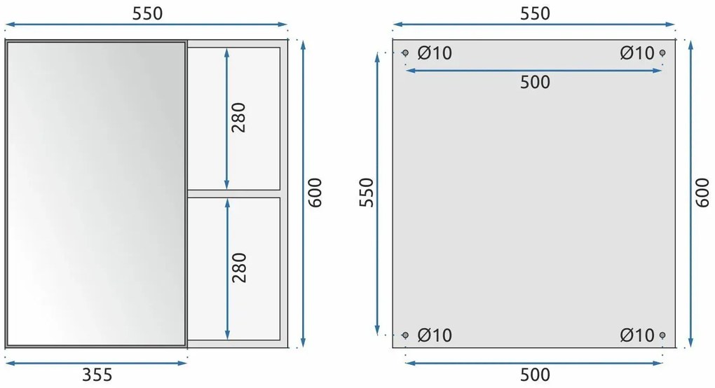 Set mobilier de baie cu lavoar Astor 60 cm Alb