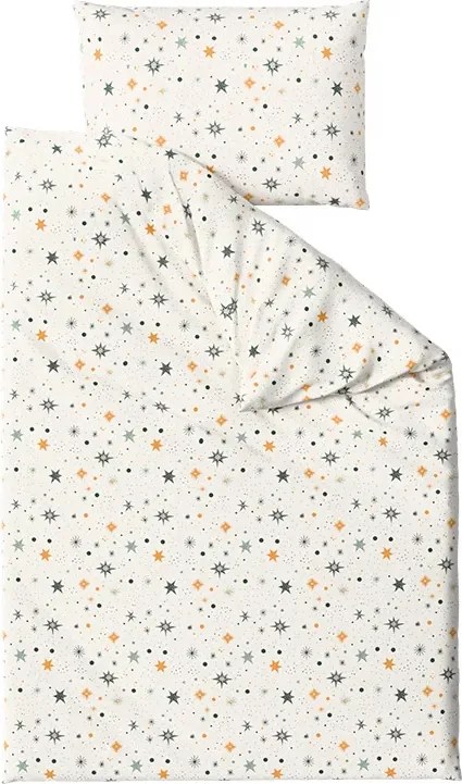 Set lenjerie de pat creponata ASTORIA POLY crem + cearsaf Jersey 90 x 200 cm cappuccino, pat simplu