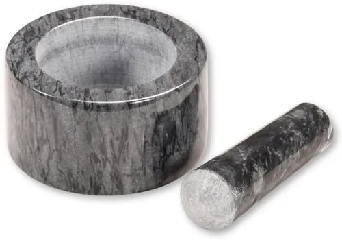 Kesper 71504 Mortier de marbre avec pilon, noir,cm pr. 13 cm
